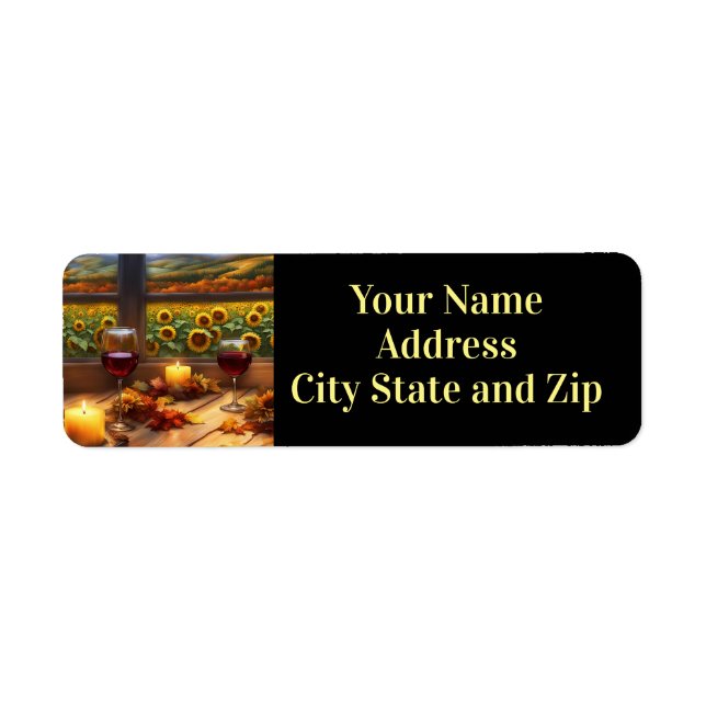 Wine and Sunflowers Return Address (Front)