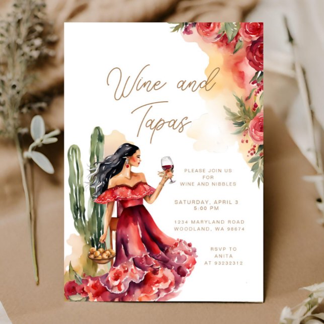 Wine and Tapas Mexican Invitation (Creator Uploaded)