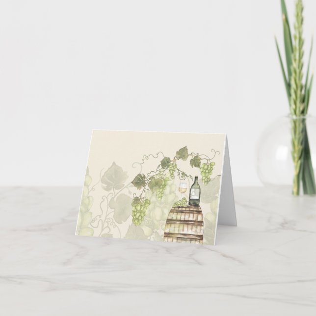 Wine and Vineyard Inspired Thank You Card (Front)