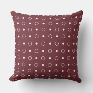 wine and white dots cushion