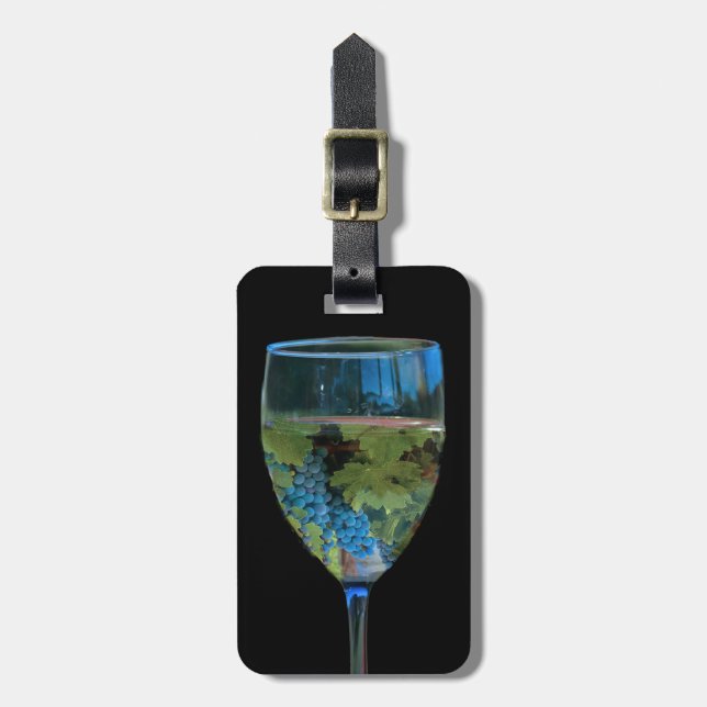 Wine Art Luggage Tag (Front Vertical)