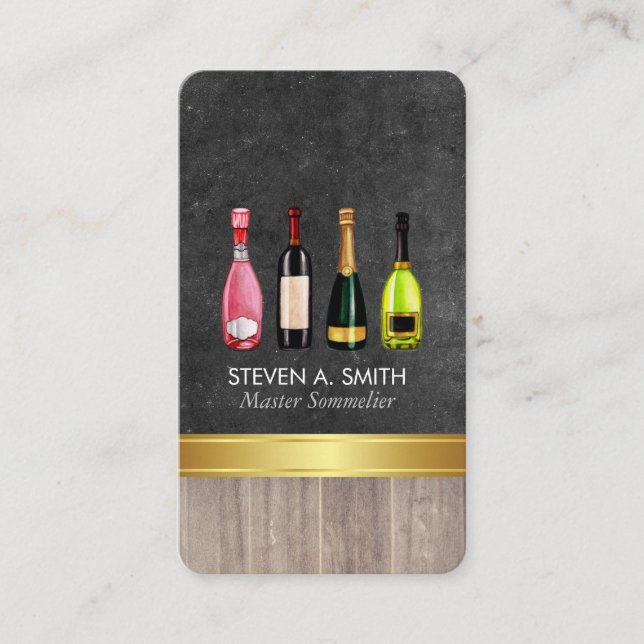 Wine Assortment | Vineyard Tasting Business Card (Front)