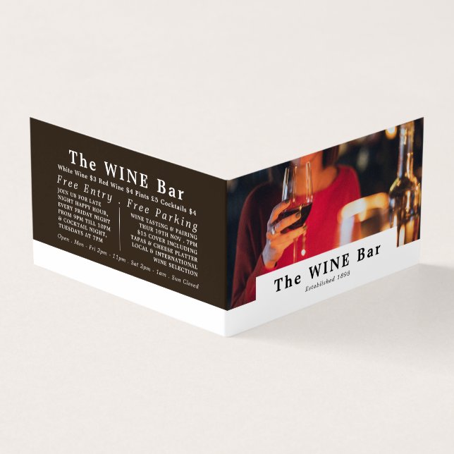Wine Bar Scene, Wine Bar/Winery, Detailed Business Card (Outside)