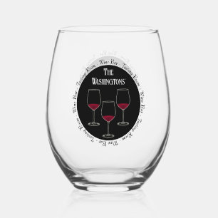Wine Bar Tasting Room Man Woman Cave Bar Stemless Wine Glass