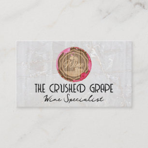 Wine Barrel and Stain Marble Stone Business Card
