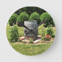 Wine Barrel Garden Decor, Chateau Morrisette, VA