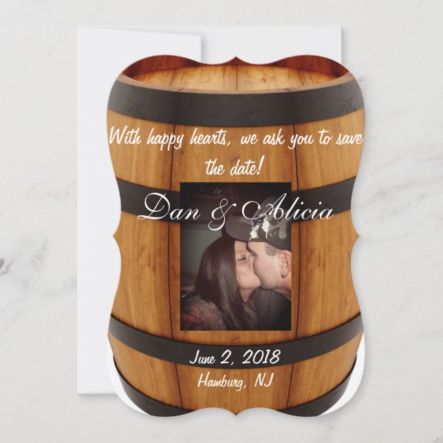 Wine Barrel Save the Date (Front)
