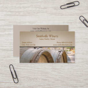 Wine Barrels Winery Business Card