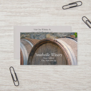 Wine Barrels Winery Business Card