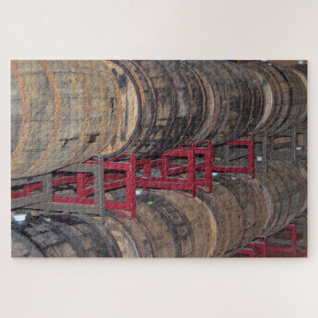 Wine Barrels Winery Vacation Travel Photography Jigsaw Puzzle (Horizontal)