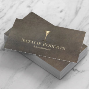 Wine Bartender Sommelier Vintage Business Card
