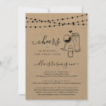 Wine & Beer Funny First Birthday Party Invitation<br><div class="desc">"Cheers to surviving the first year!"

Hand-drawn wine,  beer,  and baby bottle toast artwork on a wonderfully rustic kraft background for a fun-themed 1st birthday party.

Coordinating RSVP,  Details,  Registry,  Thank You cards and other items are available in the 'Rustic Brewery / Winery Line Art' Collection within my store.</div>