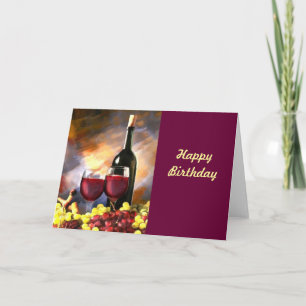 Wine Before and After Birthday Card