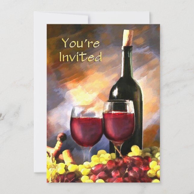 Wine Before and After You're Invited Invitation (Front)