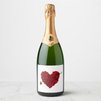 wine beverage for valentine sparkling wine label