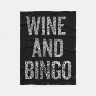 Wine Bingo Funny Quote Sarcastic Humour Fleece Blanket