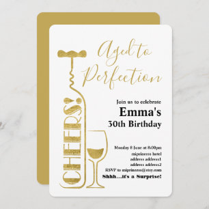 Wine birthday invitation, Aged to Perfection Invit Invitation