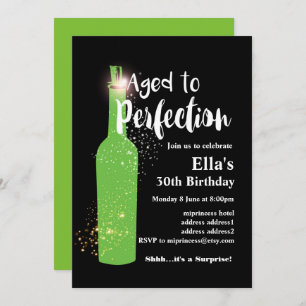 Wine birthday invitation, Aged to Perfection Invitation