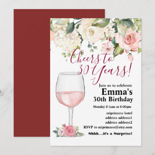 Wine birthday invitation, Aged to Perfection Invitation