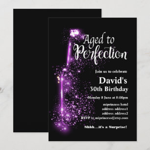 Wine birthday invitation, Aged to Perfection Invitation