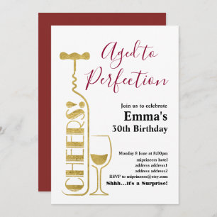 Wine birthday invitation, Aged to Perfection Invitation