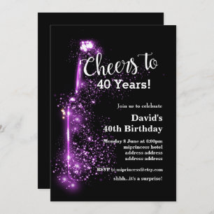 Wine birthday invitation, cheers to any years! invitation