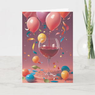 Wine Birthday Wishes - Wine Lover Card