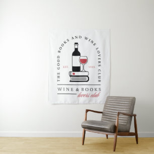 Wine book club funny dark romance reader aesthetic tapestry