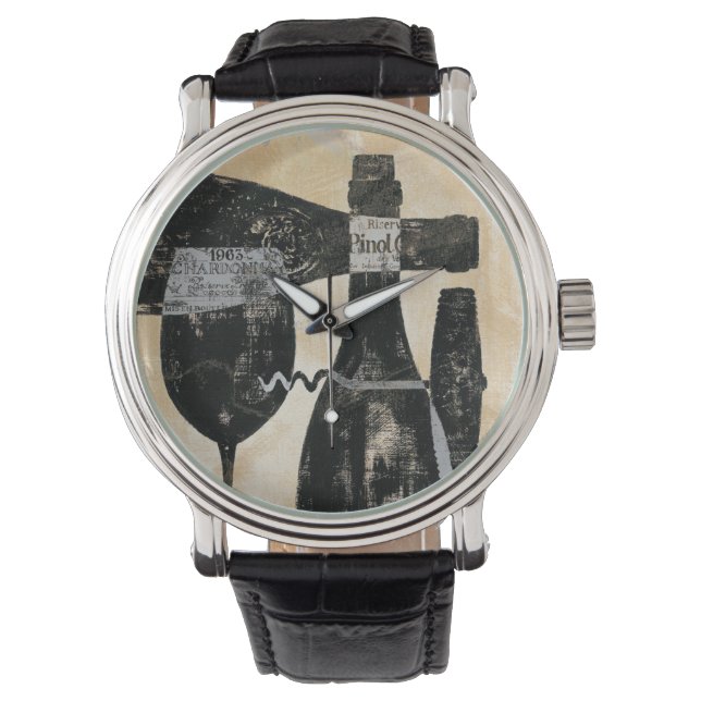 Wine Bottle and Glass Watch (Front)