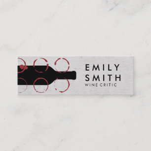 Wine Bottle and Stains Mini Business Card
