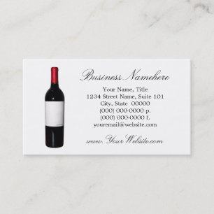 Wine Bottle (Blank Label) Business Cards