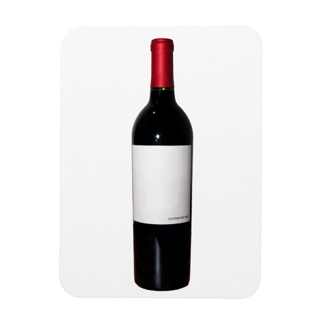 Wine Bottle (Blank Label) Flexi Magnet (Vertical)