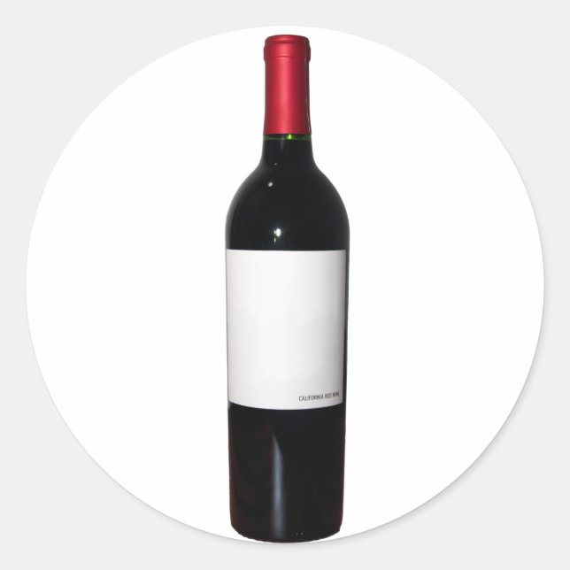 Wine Bottle (Blank Label) Stickers (Front)