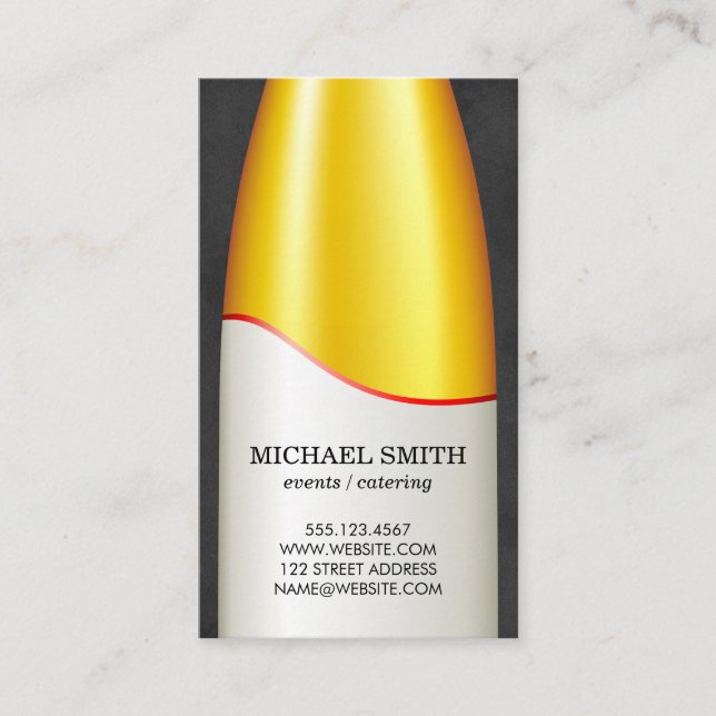 Wine Bottle Business Card (Front)