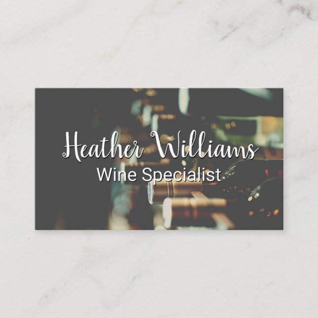 Wine Bottle Collection Business Card (Front)