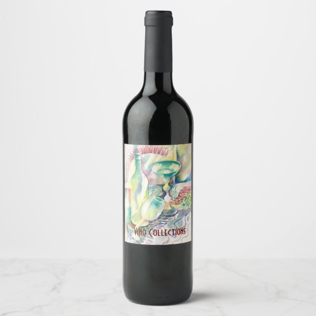  Wine Bottle Fine Arts Label Set (Front)