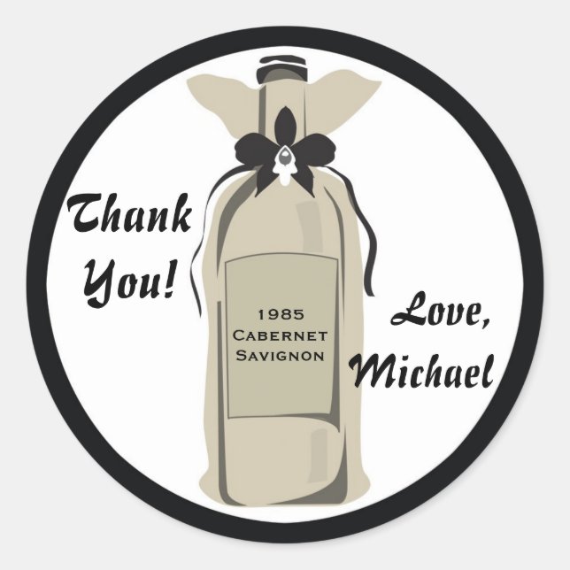 Wine Bottle Gift Label (Front)