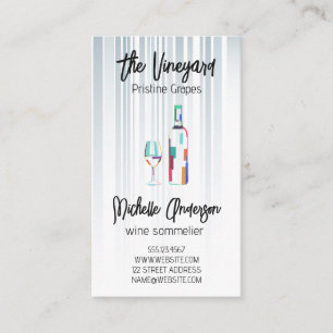 Wine Bottle Glass Creative   Artistic Business Card