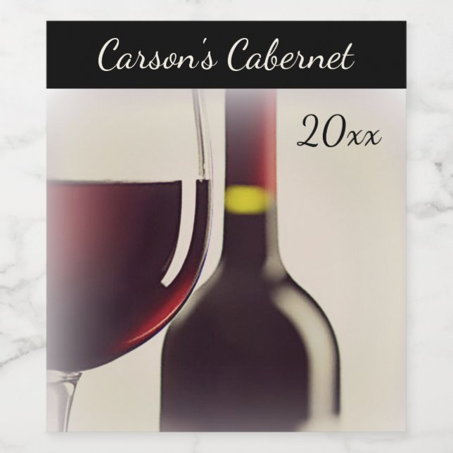 Wine Bottle / Glass Wine Label (Single Label)
