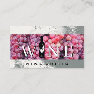 Wine Bottle   Grapes   Vineyard Business Card