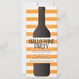Wine Bottle Halloween Party Invitation