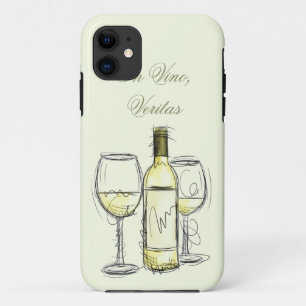 wine bottle "in vino veritas" iphone case