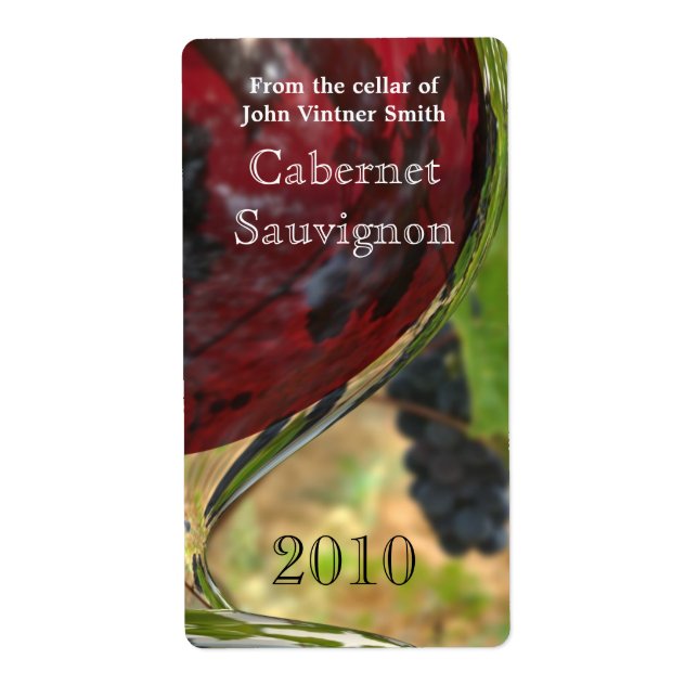 Wine bottle label (Front)
