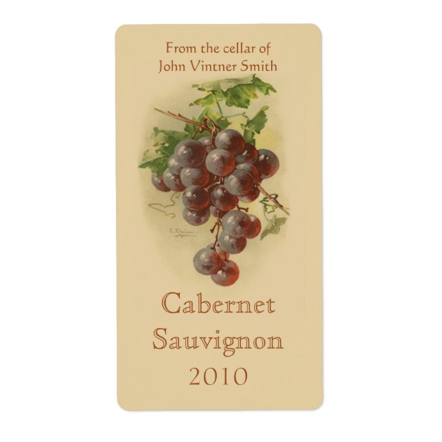 Wine bottle label (Front)