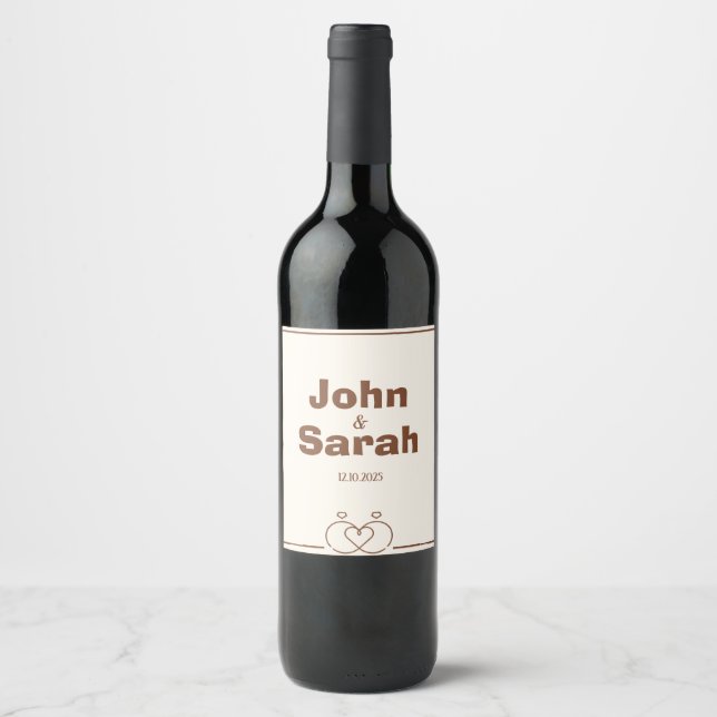 Wine Bottle Label – Elegant Design (Front)