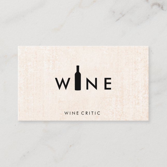 Wine Bottle Logo Business Card (Front)