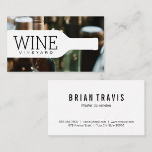Wine Bottle Logo Wine Collection Business Card