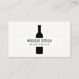 Wine Bottle Logo Wine Expert Business Card