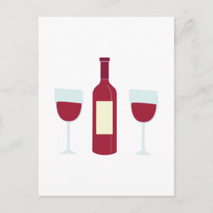Wine Bottle Postcard