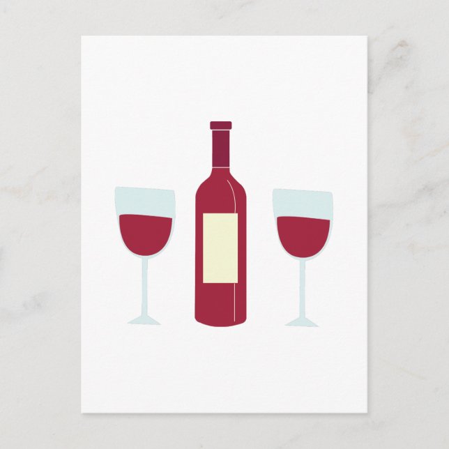 Wine Bottle Postcard (Front)